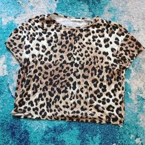 Zara leopard tshirt